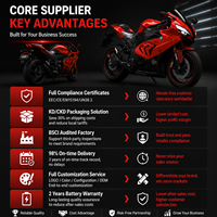 Moto électrique de course chinoise SHENGGE, vente chaude, 72V 2000W-10000W, vitesse maximale >80km/h, similaire à la moto B/m/w