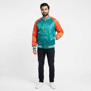 Veste universitaire d'hiver pour homme FINER THREADS - 100% coton, tissu personnalisable, broderie, col montant, fermeture à boutons recouverts - Product Image 1