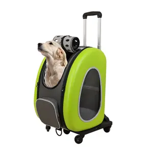 Rolling Pet Carrier Rucksack mit abnehmbaren Rädern, Luxus paket Pet Carrier