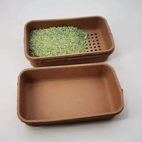 Nouveau design personnalisé respectueux de l'environnement pulpe dégradable bac à litière pour chat Jumbo biodégradable plateau de produits pour animaux de compagnie