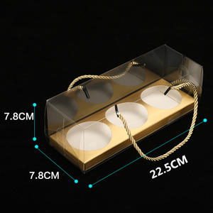 クリアペストリーボックス卸売高級エッグヨールクスフ包装透明34穴PETカップケーキボックスインサート付きウィンドウスイスロール - Product Image 4