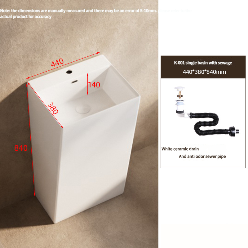 Blanc (bassin simple avec le dispositif d'élimination des déchets)