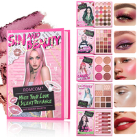 Palette de maquillage 5-en-1 Julystar 70 couleurs 129g, fini mat, scintillant, pailleté, pour éclaircir le visage, contour, fard à paupières, blush et poudre à sourcils