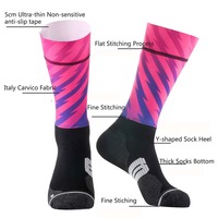 Nouveau Fournisseur Haute Qualité Sport Compression Impression Personnalisée logo Antidérapant Sport Extérieur Course Cyclisme Chaussettes