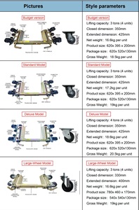 Carretilla Industrial Plegable de Cuatro Ruedas de Acero Resistente para la Reubicación Automatizada de Vehículos en Garajes y Almacenes - Product Image 4