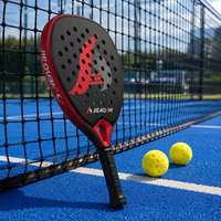 Raqueta de Pádel JAS Sport Ready Ship de Fibra de Carbono 18K, 22 mm, Nylon 3D Spin, Acabado Arena, Diamante, Ligera, Ecológica y Duradera