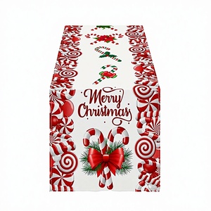 Ychon Custom Printed Christmas Wedding Candy Polyester Table <b>Runners</b> for Home Hotel Decorations - Product Image 3