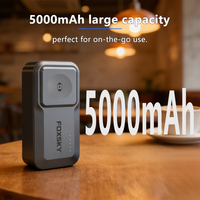 Batterie externe ultra-mini personnalisée 5000 mAh sans fil avec interface Type C, approuvée par les compagnies aériennes, indicateur LED, utilisation portable en extérieur