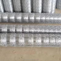 Malla de Alambre Galvanizado de 1.2m, 1.5m, 1.8m de Alto para Cercas de Granjas Ganaderas, Rollos de Malla Tejida para Vacas Lecheras y Ganado Vacuno