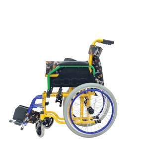 Celebral parálisis peso ligero portátil hermosa silla de ruedas para niños - Product Image 2