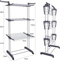 Vente directe en usine, support mural amovible, support de séchage de vêtements, support de séchage de vêtements