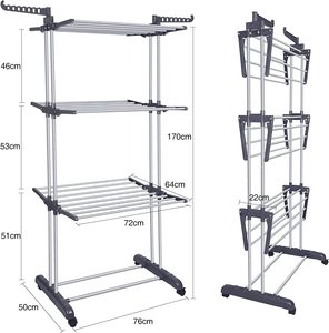 Vendite dirette della fabbrica <span class=keywords><strong>appendiabiti</strong></span> rimovibile <span class=keywords><strong>a</strong></span> parete stendibiancheria stendibiancheria stendibiancheria - Product Image 5