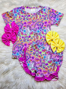 GSSO3467 CUSTOM Conjunto sin mangas para niña pequeña con estampado de hojas marrones, venta al por mayor, conjunto infantil para niña - Product Image 6