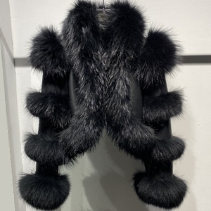 2025 nuovo arrivo giacca invernale in vera pelle di montone giacca di pelle corta giacca di pelle da donna in pelle di procione - Product Image 2