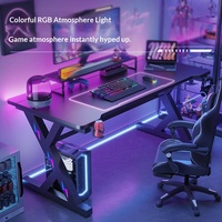 Bureau de Gaming Moderne en Fibre de Carbone pour E-sport, Mobilier Commercial pour Bureau à Domicile, Table d'Ordinateur pour PC de Jeu Robotique, Étude et Écriture, Assemblage DIY