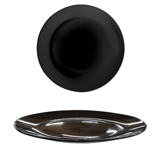 PLAQUE PLATE EN CÉRAMIQUE MONOCOULEUR DIAM. 26CM NOIR - Product Image 1