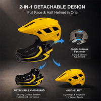 Casque de vélo intégral pour enfant avec mentonnière amovible et coque en PC pour le VTT et le cyclisme en extérieur – Vente en gros