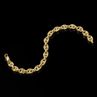 Bijoux de mode plaqués or 14K 18K, chaîne à maillons tendance, collier pour homme style hip hop, collier Rolo