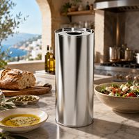 Recipiente Metálico de Almacenamiento de Grado Alimenticio con Logotipo Personalizado Premium, Envase de Aluminio para Aceite de Oliva, Aceite de Cocina y Líquidos de Cocina
