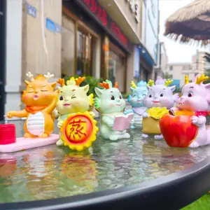 2023 New Product Cartoon Chinese Small Dragon Desktop Decoration Gadgets Resin Crafts For Sale