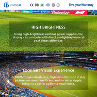 Écran LED géant extérieur pour terrain de football, panneaux de bannières périmétriques pour stade, affichage mural pour le sport sur tribune