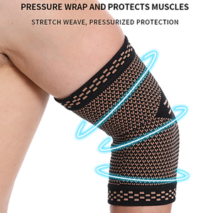 Courir Respirant Nylon <span class=keywords><strong>Genouillère</strong></span> Ligament Soutien Pas Cher Tricot Cuivre Spandex Coudière - Product Image 5