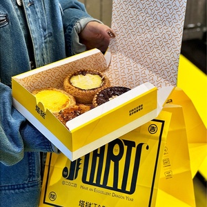 ETpack Boîte à pâtisserie <span class=keywords><strong>jetable</strong></span> à bon <span class=keywords><strong>prix</strong></span> Boîtes à choux pour gâteau Boîte à gâteau au fromage fendue personnalisée en gros avec fenêtre - Product Image 5