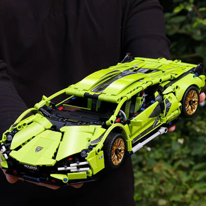 ランボスポーツカーGini組み立て式ビルディングブロック機械式グループモデルカーリモートコントロールABS組み立ておもちゃに対応 - Product Image 2
