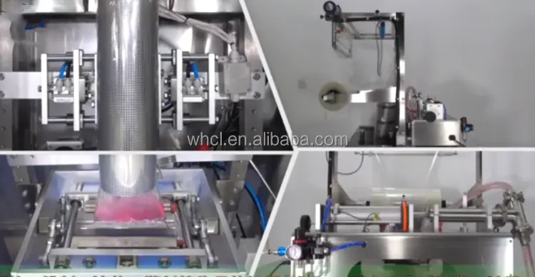 Tas Bantal Otomatis 1KG, Mesin Kemasan Pengisi Air Murni Mineral Kantong Es Gel untuk Cairan