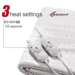 China Wholesale <strong>Double</strong> Size <strong>Electric</strong> Heated <strong>Blanket</strong> 220v <strong>Dual</strong> Zone Heated Mattress Pad for <strong>Double</strong> Bed - Product Image 2