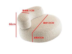 Compresión Luna arco sofá luz lujo sala de estar crema viento tamaño apartamento diseñador tela vacío sofá - Product Image 5