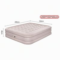 Matelas gonflable en PVC certifié pour l'exportation transfrontalière avec pompe électrique intégrée, gonflage/dégonflage à une touche, idéal pour l'extérieur