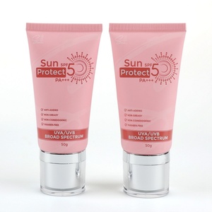 หลอดเครื่องสำอาง PE รูปทรงแบนรี ขนาด 100 มล. และ 120 มล. แบบมาการอง พร้อมฝาเกลียว ป้องกันแสงแดด สำหรับบรรจุภัณฑ์ผลิตภัณฑ์ดูแลผิว ขายดี - Product Image 1