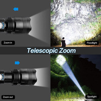 Torche tactique puissante étanche à longue portée Super Bright 100000 High Lumens XHP50 led Lampes de poche rechargeables