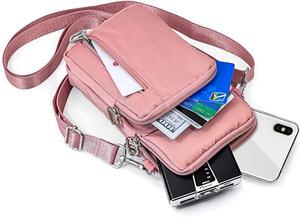 ขายดีกระเป๋าซิปไนลอนกันน้ำปรับได้กระเป๋าสตางค์คาดลำตัวขนาดเล็กแบบพกพาน้ำหนักเบาสายคล้องไหล่ - Product Image 3