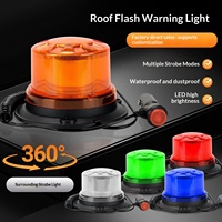 Luz Estroboscópica de Advertencia para Techo con Montaje Magnético de 12-24 V, para Vehículos de Construcción, Modelo LED-02 OLIVER, Resistente al Agua IP65, 24 LED