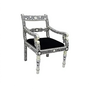 Silla de Ocio con Incrustaciones de Hueso Hecha a Mano, Más Vendida, con Funda Extraíble, Diseño Moderno, para Hogar, Oficina, Sala de Estar, Hotel, Restaurante, Comedor - Product Image 4