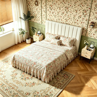 Nouvelle Arrivée 2026 Lit de Luxe avec Cadre en Acier et Tissu Lin, Style Ferme Moderne, Lit avec Rangement Hydraulique pour Chambre à Coucher