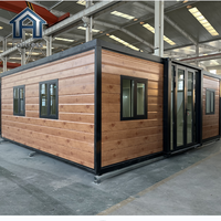 Maison conteneur préfabriquée de luxe extensible de 20FT 40FT à 2 chambres pour maison familiale, hôtel, bureau et appartement