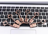 Flash Drive USB 2.0 Bentuk Kunci Retro Grosir 128MB-256GB Logam dengan Kecepatan Tinggi