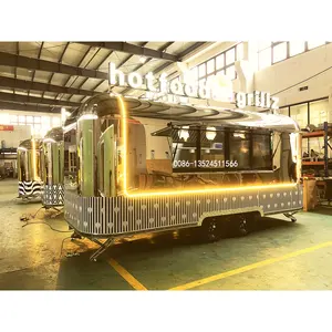 Fast Concession Food Cart Van Mobile Bar Kitchen Trailer Food Car Truck with Full Kitchen mobile food cart