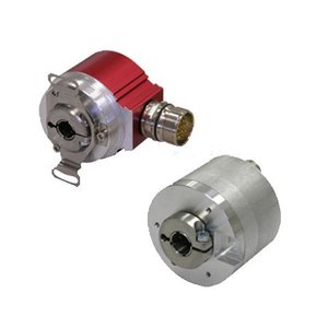 Encodeur électronique Tr IoV58 00030 fabriqué en Allemagne avec câble rouge et axe métallique pour usage industriel - Product Image 2