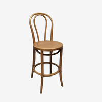 Chaises de bar hautes de style nordique de haute qualité, chaises en bois massif vintage personnalisées en promotion