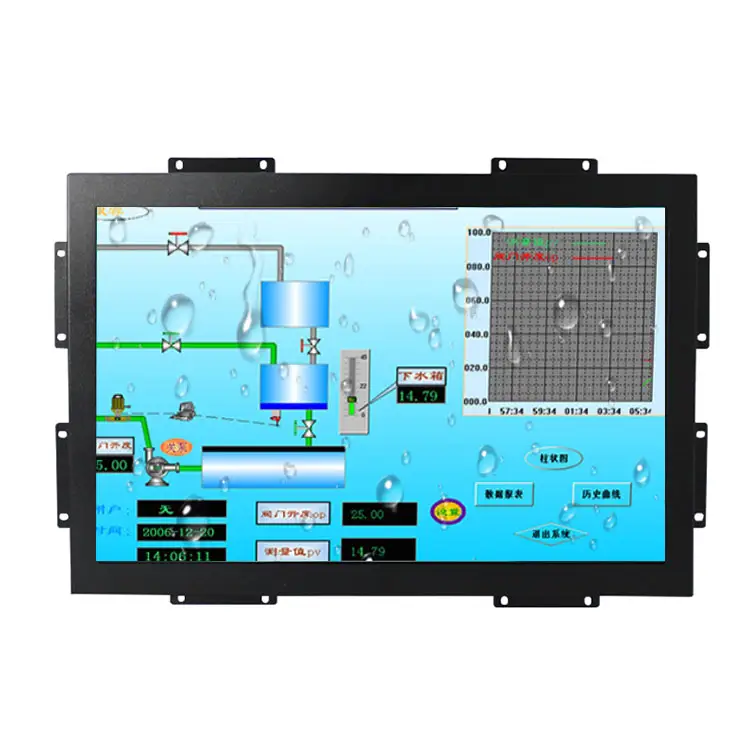 Industrial Metal Frame Wall Embedded Mount Lcd Lcd Display General Touch Open Frame Touch Screen Monitor