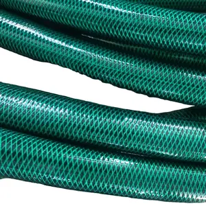 WP 7bar ISO flexible pvc anti-uv reinforced braided spring garden water hose pipe 16mm 19mm 25mm Plastic water pipe