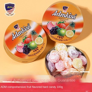 ADM Comprehensive 100g Hard Candy Fruity Ball Lollipops Snacks dulces para niños Bolsas a granel para envío diario informal al por mayor - Product Image 2