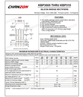 Nouveau et Original KBP206 KBP210 KBP310 KBP-4 SIP-4 KBP à trou traversant monophasé pont plat redresseur Diode composant électronique
