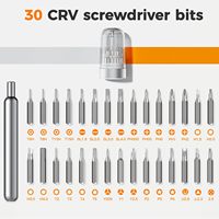 Jeu de tournevis de précision 30 en 1 en gros, kit d'outils de réparation CRV en vrac pour distributeurs et détaillants, manche en aluminium, 4 couleurs, ROHS