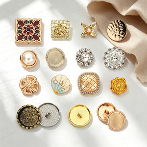 Metal Round <b>Buttons</b> With Embossed Logo Nickel-Free Plated Classic Design 4-Holes <b>Button</b> Decorative Fashion Accessory - Product Image 2