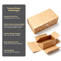 Boîte d'emballage pour vêtements et chaussures en carton ondulé imperméable haut de gamme, gaufré, recyclable, rigide, avec logo personnalisé et revêtement UV